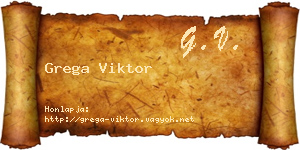 Grega Viktor névjegykártya